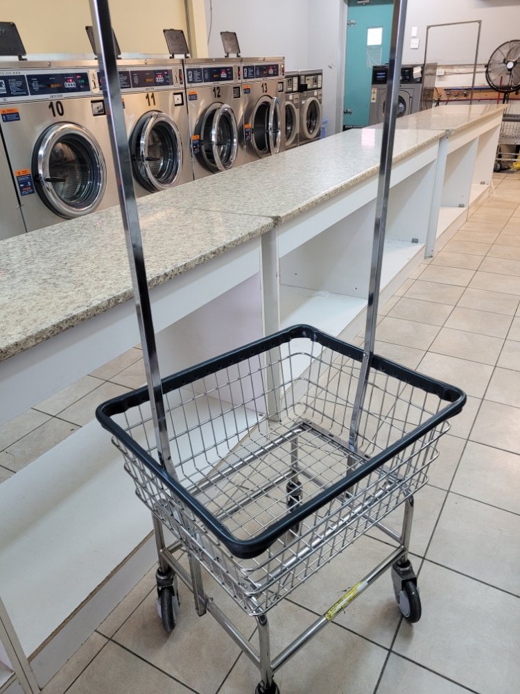 Rolling laundry cart and folding counter
